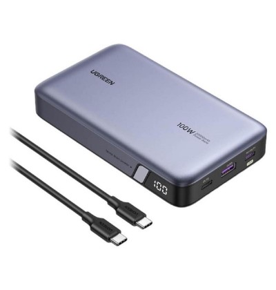 Ugreen Powerbank 20000mAh PB720 USB + 2x USB-C 100W PD szary (25188) (UGR25188)