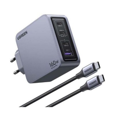 Ugreen Nexode Pro 160W wall charger GaN USB + 3x USB-C gray (25877) (UGR25877) Ugreen Nexode Pro 160W wall charger GaN USB + 3x USB-C gray (25877) (UGR25877)