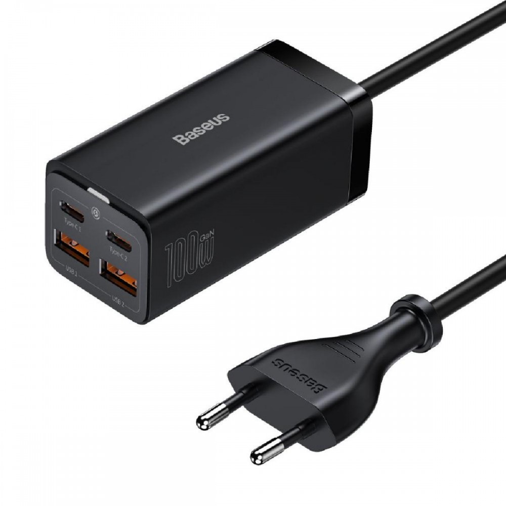 Baseus GaN3 Pro wall charger 2xUSB-C + 2xUSB, 100W Black (CCGP000101) (BASCCGP000101) Baseus GaN3 Pro wall charger 2xUSB-C + 2xUSB, 100W Black (CCGP000101) (BASCCGP000101)