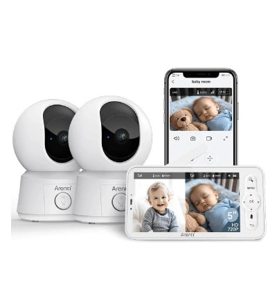Arenti AINanny B2 WiFi 2MP/1080P Baby Monitor Kit Dual Cameras with LCD Screen (AINANNY B2 2CAM) (AREAINANNYB2-2CAM)