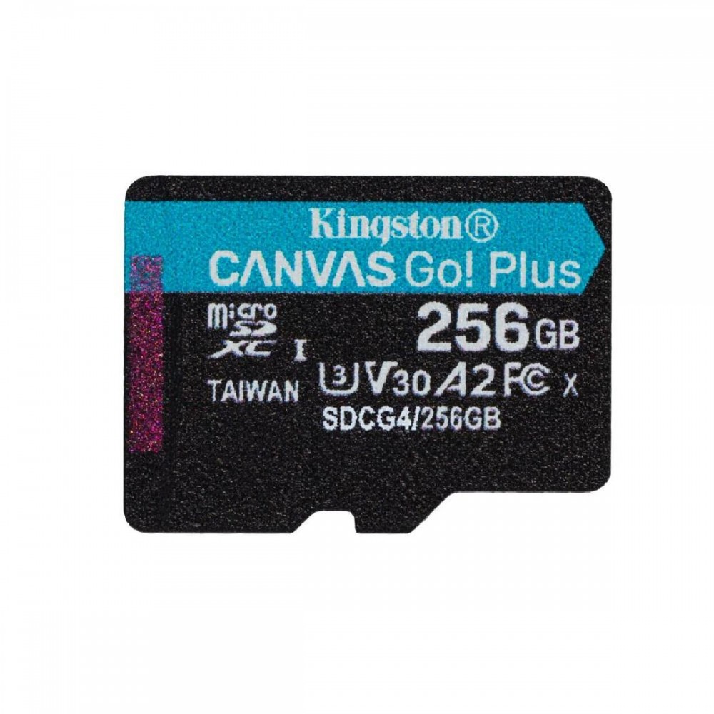 Kingston microSD 256GB CanvasGo+ 200MB/s A2 U3 V30 adapt (SDCG4/256GB) (KINSDCG4-256GB)