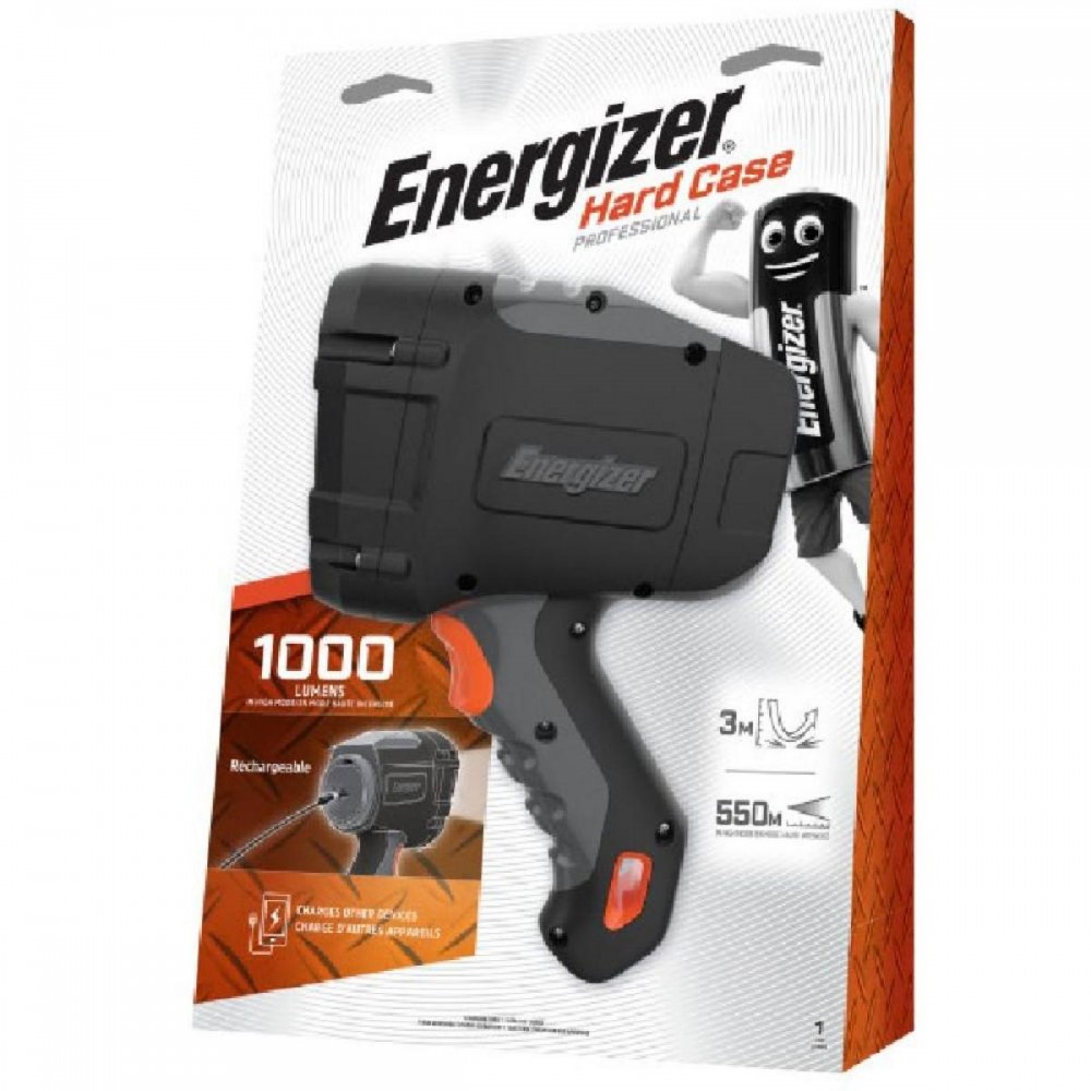 Energizer Searchlight Hard Case Rechargeable Spotlight 1000 lm (ENE19998) Energizer Searchlight Hard Case Rechargeable Spotlight 1000 lm (ENE19998)