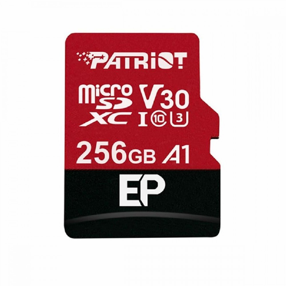 Patriot EP Series 256 GB microSDXC Red/Black UHS-I U3 Class 10 V30 A1 (PEF256GEP31MCX) (PATRPEF256GEP31MCX) Patriot EP Series 256 GB microSDXC Red/Black UHS-I U3 Class 10 V30 A1 (PEF256GEP31MCX) (PATRPEF256GEP31MCX)