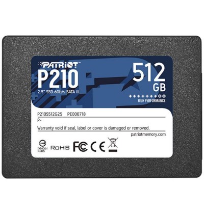 Patriot P210 512 GB Black SATA 6 Gb/s 25 Patriot P210 512 GB Black SATA 6 Gb/s 25