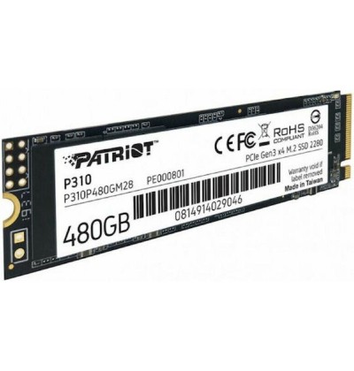 Patriot P310 480 GB PCIe 3.0 x4 NVMe 1.3 M.2 2280 (P310P480GM28) (PATRP310P480GM28) Patriot P310 480 GB PCIe 3.0 x4 NVMe 1.3 M.2 2280 (P310P480GM28) (PATRP310P480GM28)