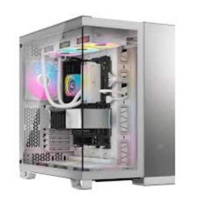 CORSAIR Case 6500X Mid-Tower Dual Chamber Tempered Glass Satin Gray Aluminum (CC-9011285-WW) (CORCC-9011285-WW) CORSAIR Case 6500X Mid-Tower Dual Chamber Tempered Glass Satin Gray Aluminum (CC-9011285-WW) (CORCC-9011285-WW)