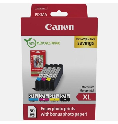 Canon Μελάνι Inkjet CLI-571XL MultiPack CMYK (0332C006) (CANCLI-571XLMP) Canon Μελάνι Inkjet CLI-571XL MultiPack CMYK (0332C006) (CANCLI-571XLMP)
