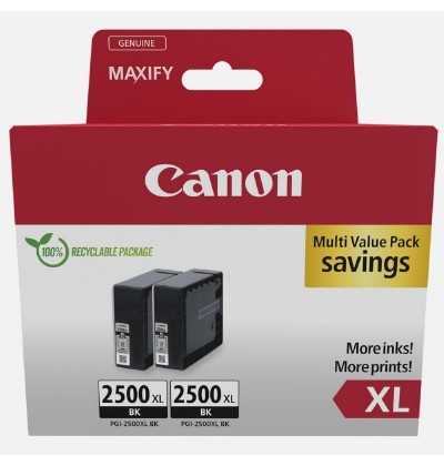 Canon Μελάνι Inkjet PGI-2500XL Black 2τμχ (9254B011) (CANPGI-2500XLBKTP) Canon Μελάνι Inkjet PGI-2500XL Black 2τμχ (9254B011) (CANPGI-2500XLBKTP)