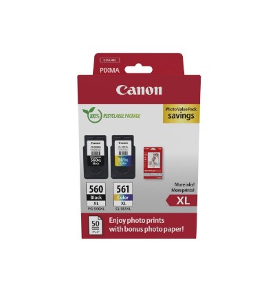 Canon Μελάνι Inkjet PG-560XL/CL-561XL Ph. Value Pack (3712C008) (CANPG-560XLPMP) Canon Μελάνι Inkjet PG-560XL/CL-561XL Ph. Value Pack (3712C008) (CANPG-560XLPMP)