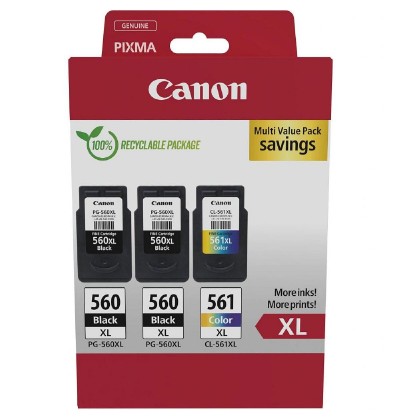 Canon Μελάνι Inkjet PG-560XLx2/CL-561XL MultiPack (3712C009) (CANCL-561XLMP) Canon Μελάνι Inkjet PG-560XLx2/CL-561XL MultiPack (3712C009) (CANCL-561XLMP)