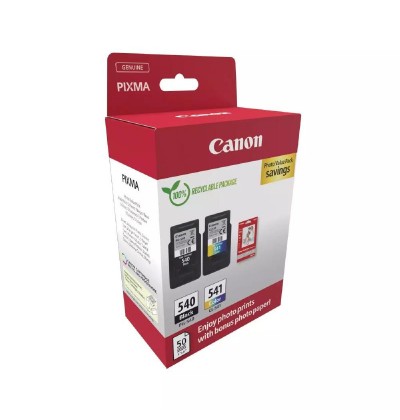 Canon Μελάνι Inkjet PG 540 and CL 541 Black and Colour + Photo Paper 50sh Carton Pack (5225B013) (CANPG-540VPCP) Canon Μελάνι Inkjet PG 540 and CL 541 Black and Colour + Photo Paper 50sh Carton Pack (5225B013) (CANPG-540VPCP)