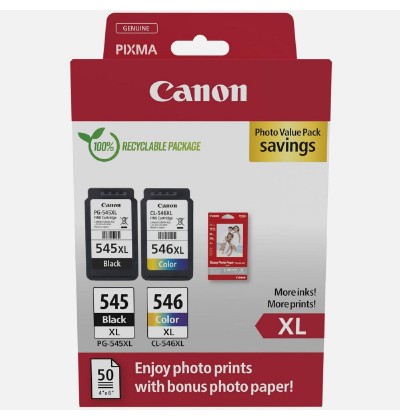 Canon Μελάνι Inkjet PG-545XL/CL-546XL Photo Value (8286B011) (CANPG-545XLPV) Canon Μελάνι Inkjet PG-545XL/CL-546XL Photo Value (8286B011) (CANPG-545XLPV)