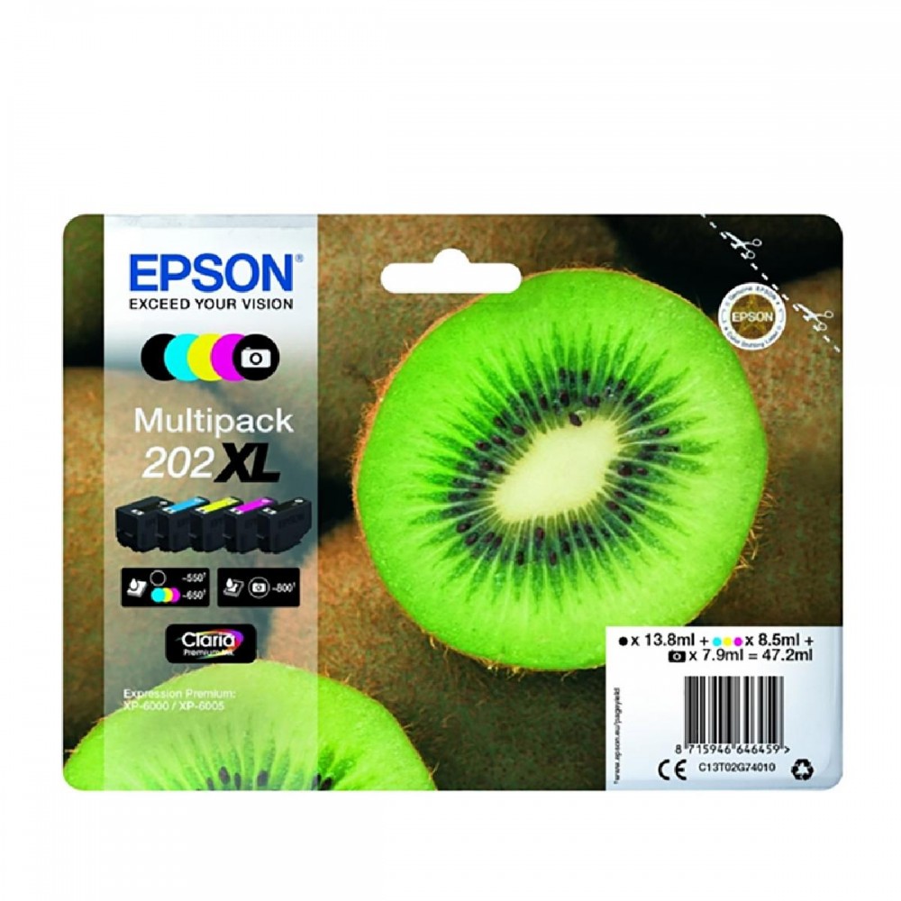 Epson Μελάνι Inkjet 202XL Multipack (C13T02G74010) (EPST02G740) Epson Μελάνι Inkjet 202XL Multipack (C13T02G74010) (EPST02G740)