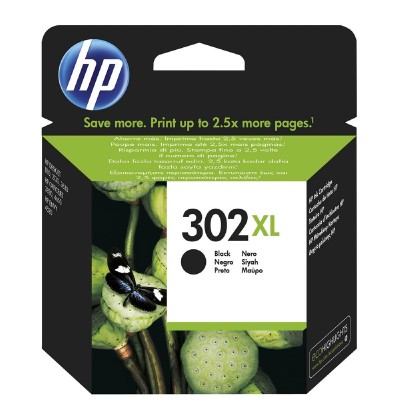 HP Μελάνι Inkjet No.302 XL Black (F6U68AE) (HPF6U68AE)