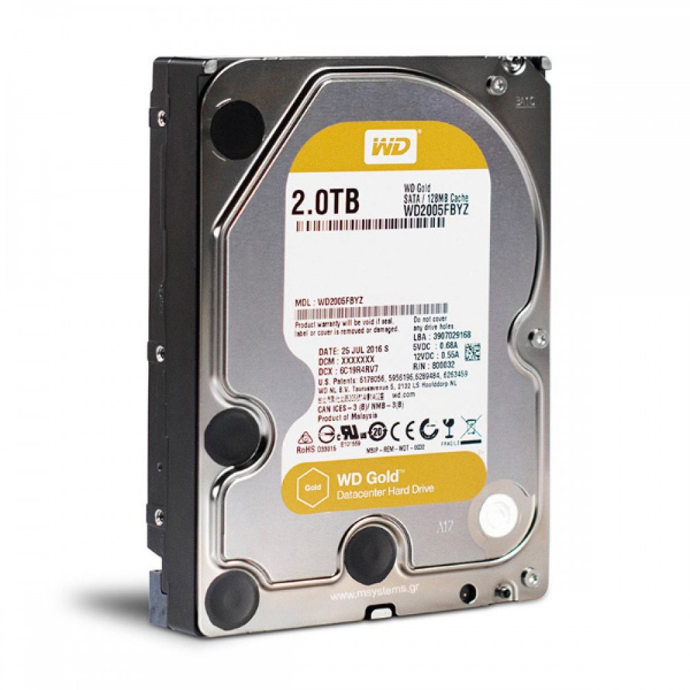 Western Digital Εσωτερικός Σκληρός Δίσκος 2TB (Gold 3.5 Western Digital Εσωτερικός Σκληρός Δίσκος 2TB (Gold 3.5