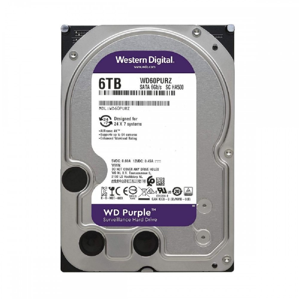 WD Purple, 3.5', 6TB, SATA/600, 256MB cache (WD64PURZ) (WESWD64PURZ) WD Purple, 3.5', 6TB, SATA/600, 256MB cache (WD64PURZ) (WESWD64PURZ)