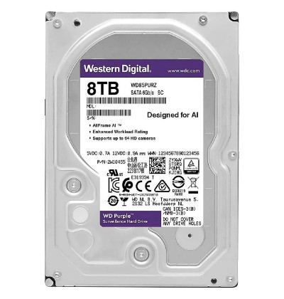 WesternDigital Purple 3.5'' 8TB SATA/600 5640RPM 256MB cache (WD85PURZ)