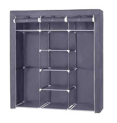 Φορητή Υφασμάτινη Ντουλάπα με Μεταλλικό Σκελετό Χρώματος Γκρι 150 x 45 x 175 cm Songmics (RYG12G) (SNGRYG12G) Φορητή Υφασμάτινη Ντουλάπα με Μεταλλικό Σκελετό Χρώματος Γκρι 150 x 45 x 175 cm Songmics (RYG12G) (SNGRYG12G)