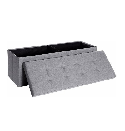 Πτυσσόμενο Σκαμπό με Αποθηκευτικό Χώρο Χρώματος Γκρι 110 x 38 x 38 cm Songmics (LSF77G) (SNGLSF77G) Πτυσσόμενο Σκαμπό με Αποθηκευτικό Χώρο Χρώματος Γκρι 110 x 38 x 38 cm Songmics (LSF77G) (SNGLSF77G)