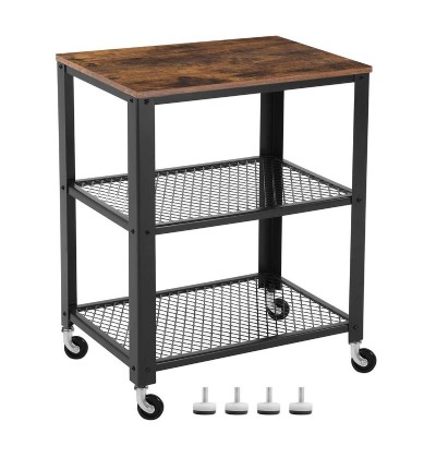 Τροχήλατο Μεταλλικό Τραπεζάκι με 3 Ράφια 60 x 40 x 77.5 cm Vasagle (LRC78X) (VASLRC78X)