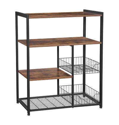 Μεταλλική Ραφιέρα Κουζίνας με 4 Ράφια και 2 Καλάθια 80 x 35 x 95 cm Vasagle (KKS96X) (VASKKS96X) Μεταλλική Ραφιέρα Κουζίνας με 4 Ράφια και 2 Καλάθια 80 x 35 x 95 cm Vasagle (KKS96X) (VASKKS96X)