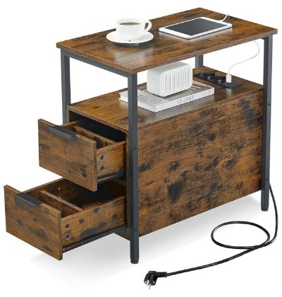 Vasagle Ορθογώνιο Βοηθητικό Τραπεζάκι Ξύλινο Vintage Brown/Classic Black 60x35x61εκ (VASLET325B01) (LET325B01) Vasagle Ορθογώνιο Βοηθητικό Τραπεζάκι Ξύλινο Vintage Brown/Classic Black 60x35x61εκ (VASLET325B01) (LET325B01)