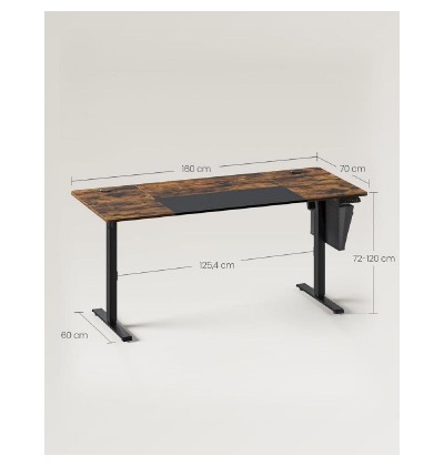 Songmics Μεταλλικό Ηλεκτρικά Ρυθμίζόμενο γραφείο 160 x 70 x 72-120 cm Ξύλινου Φινιρίσματος Χρώματος καφέ (LSD026X01V1) (SNGLSD026X01V1) Songmics Μεταλλικό Ηλεκτρικά Ρυθμίζόμενο γραφείο 160 x 70 x 72-120 cm Ξύλινου Φινιρίσματος Χρώματος καφέ (LSD026X01V1) (SNGLSD026X01V1)