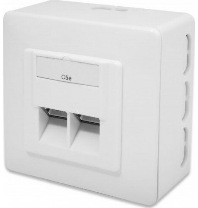 Digitus Επιτοίχια Χωνευτή Διπλή UTP CAT5e DN-9002-N Digitus Επιτοίχια Χωνευτή Διπλή UTP CAT5e DN-9002-N