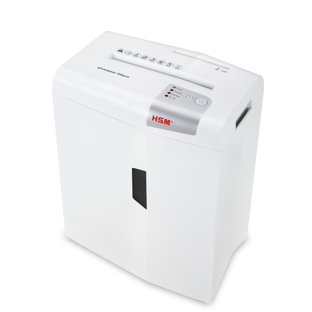 HSM Καταστροφέας Εγγράφων Cross cut 6 Φύλλων με Κάδο 20 l shredstar X6pro document shredder - 2 x 15 mm HSM Καταστροφέας Εγγράφων Cross cut 6 Φύλλων με Κάδο 20 l shredstar X6pro document shredder - 2 x 15 mm