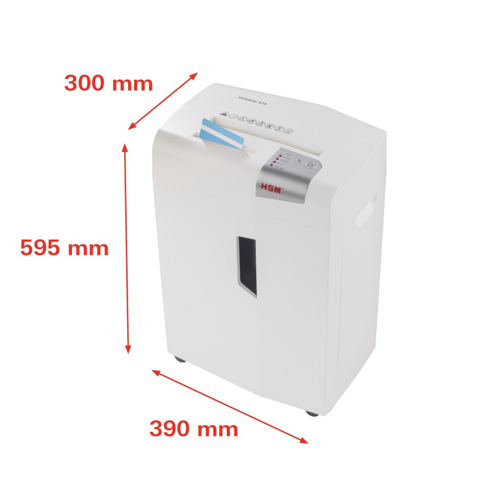 HSM Καταστροφέας Εγγράφων Cross cut 15 Φύλλων με Κάδο 26 l shredstar X15 document shredder - 4 x 37 mm