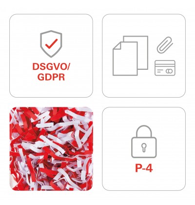HSM Καταστροφέας Εγγράφων Cross cut 8 - 9 Φύλλων με Κάδο 25 l SECURIO C18 document shredder - P4