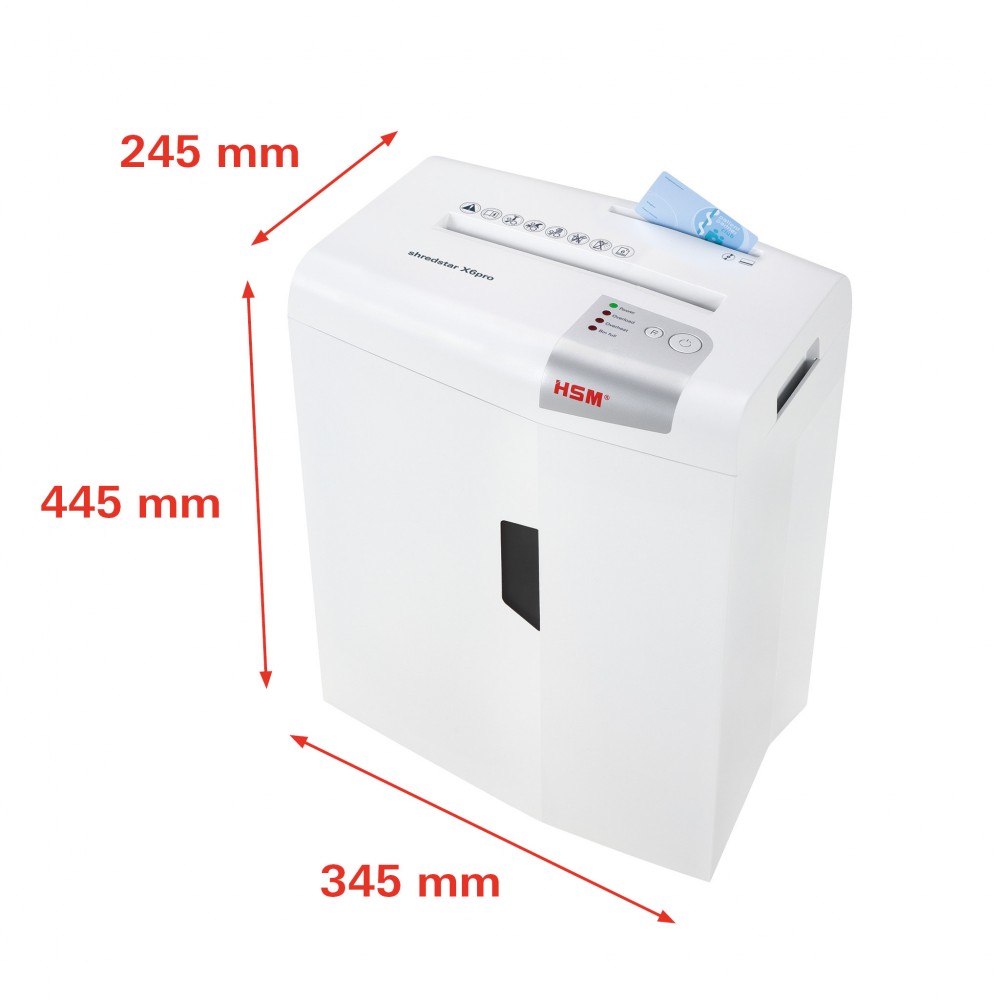 HSM Καταστροφέας Εγγράφων Cross cut 6 Φύλλων με Κάδο 20 l shredstar X6pro document shredder - 2 x 15 mm HSM Καταστροφέας Εγγράφων Cross cut 6 Φύλλων με Κάδο 20 l shredstar X6pro document shredder - 2 x 15 mm