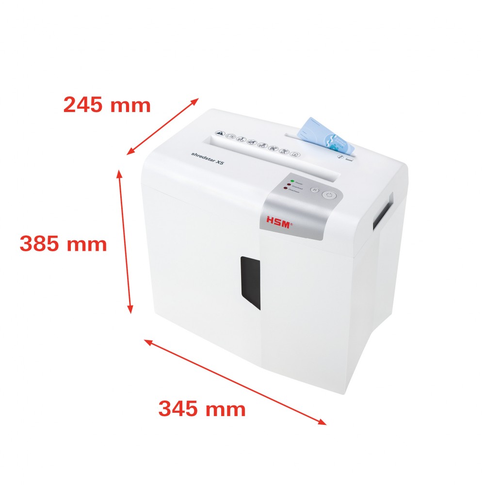 HSM Καταστροφέας Εγγράφων Cross cut 5 Φύλλων με Κάδο 18 l shredstar X5 document shredder - 4,5 x 30 mm HSM Καταστροφέας Εγγράφων Cross cut 5 Φύλλων με Κάδο 18 l shredstar X5 document shredder - 4,5 x 30 mm