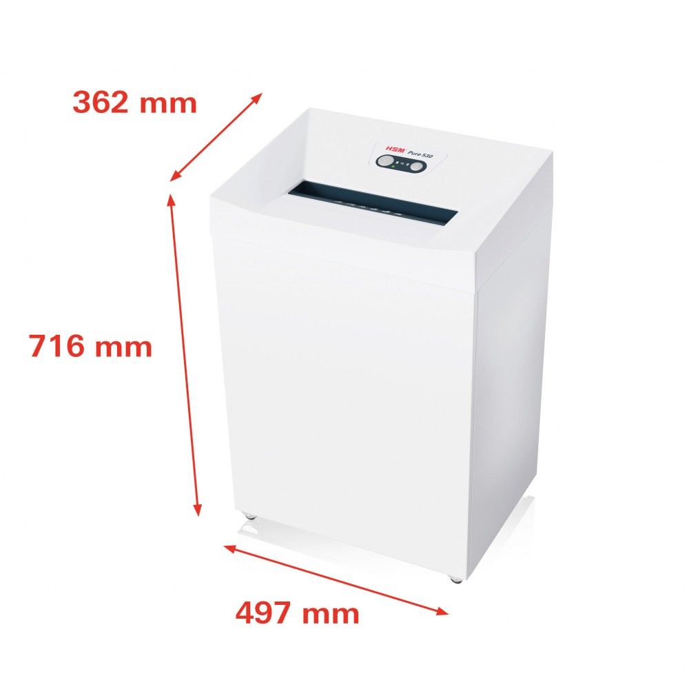 HSM Καταστροφέας Εγγράφων Cross cut 9 - 11 Φύλλων με Κάδο 80 l Pure 530 document shredder - 1,9 x 15 mm HSM Καταστροφέας Εγγράφων Cross cut 9 - 11 Φύλλων με Κάδο 80 l Pure 530 document shredder - 1,9 x 15 mm
