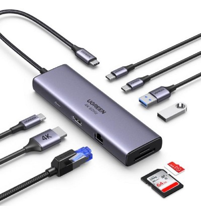 Multi Function Type-C Converter 9 in 1 UGREEN CM498 15375 Multi Function Type-C Converter 9 in 1 UGREEN CM498 15375