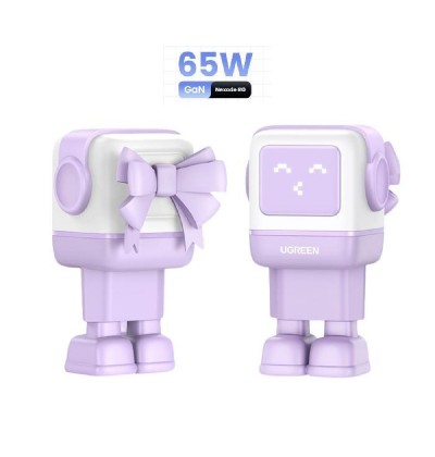 Charger GaN UGREEN CD361 65W PDx2+QC4.0 Purple 35291 Charger GaN UGREEN CD361 65W PDx2+QC4.0 Purple 35291