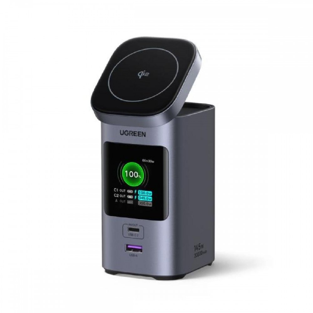Power Bank Magnetic Wireless UGREEN 20000mAh 145W Qi2.0 PDx2 & QC3.0x1 PB771 35527B Power Bank Magnetic Wireless UGREEN 20000mAh 145W Qi2.0 PDx2 & QC3.0x1 PB771 35527B