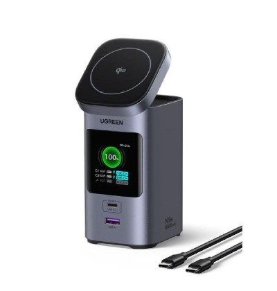 Power Bank Magnetic Wireless UGREEN 20000mAh 145W Qi2.0 PDx2 & QC3.0x1 PB771 35527B Power Bank Magnetic Wireless UGREEN 20000mAh 145W Qi2.0 PDx2 & QC3.0x1 PB771 35527B