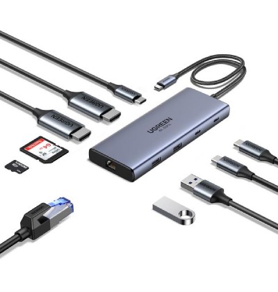 Multi Function Type-C Converter 10 in1 UGREEN  CM639 45380 Multi Function Type-C Converter 10 in1 UGREEN  CM639 45380