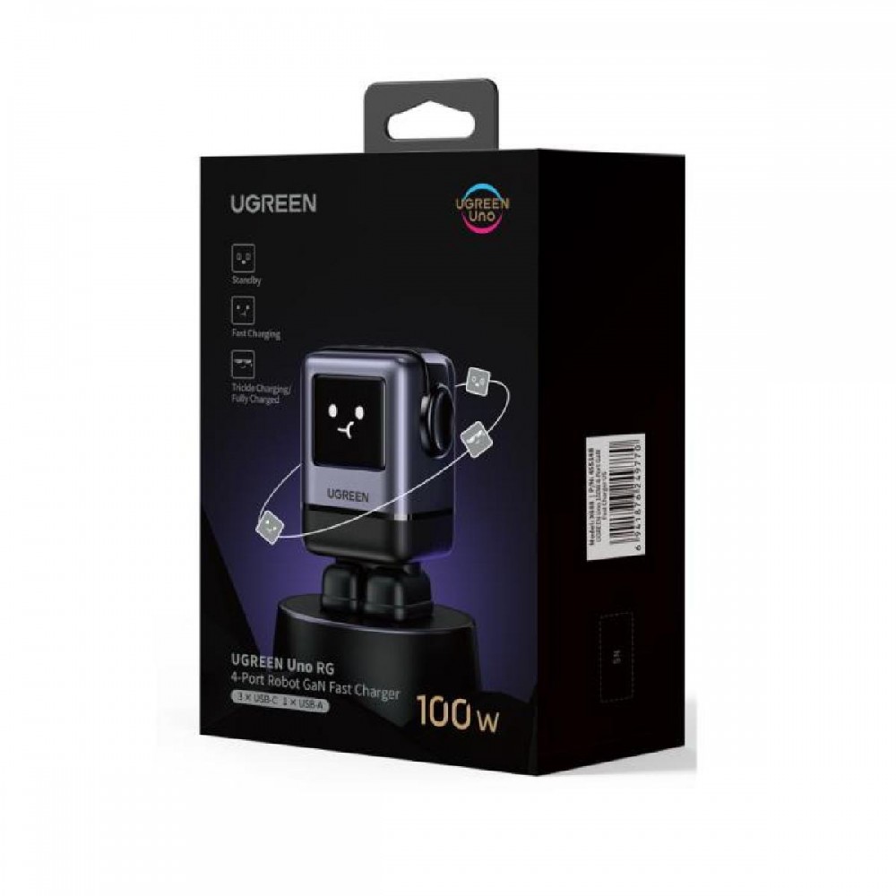 Charger GaN UGREEN 100W PDx3+QC4.0 Gray X688 45515b Charger GaN UGREEN 100W PDx3+QC4.0 Gray X688 45515b