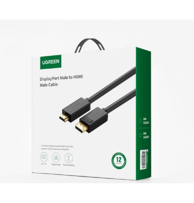 DP to HDMI 5m UGREEN DP101 Black 10204