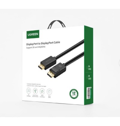 Cable DisplayPort 1.2 4K/30Hz 5m UGREEN DP102 Black 10213 Cable DisplayPort 1.2 4K/30Hz 5m UGREEN DP102 Black 10213