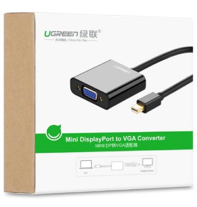 Mini DP to VGA Converter UGREEN MD113 Black 10459 Mini DP to VGA Converter UGREEN MD113 Black 10459
