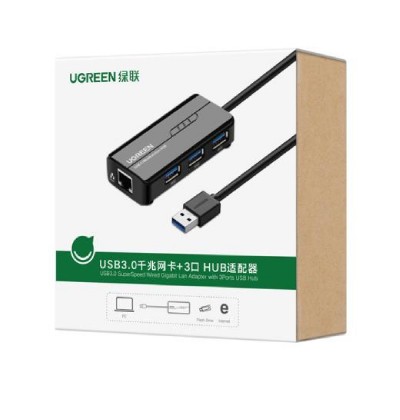 USB 2.0 to 1 Fast Ethernet with 3xUSB 2.0 UGREEN 20264