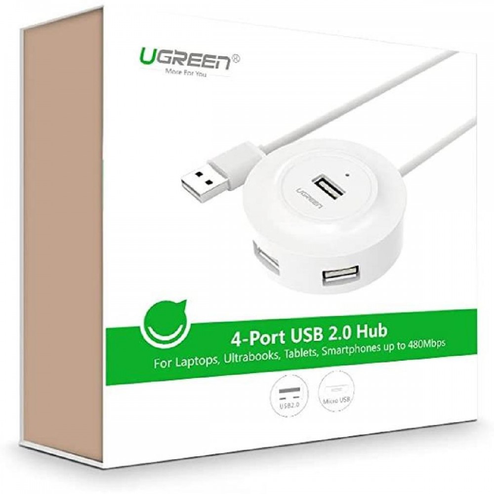 Hub USB 2.0 UGREEN CR106 White 20270