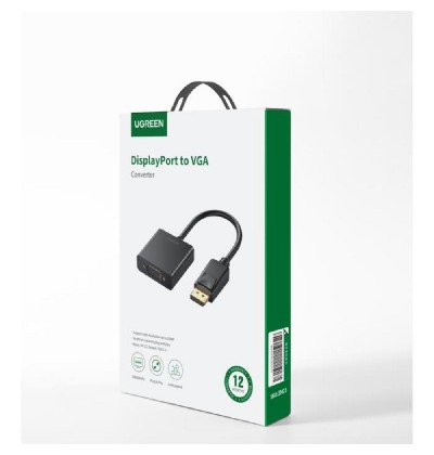 DP to VGA Adapter UGREEN DP109 Black 20415 DP to VGA Adapter UGREEN DP109 Black 20415