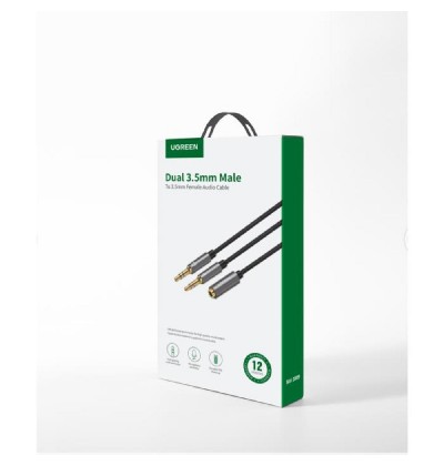 Cable Audio 2x3.5mm M/3.5mm F 0.28m UGREEN AV140 20899 Cable Audio 2x3.5mm M/3.5mm F 0.28m UGREEN AV140 20899