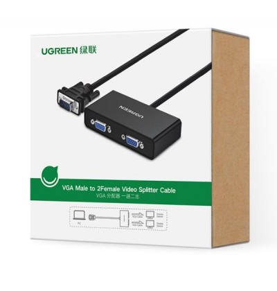 VGA Splitter 1pc-2Monitors 1920x1440/60HZ UGREEN 20918 VGA Splitter 1pc-2Monitors 1920x1440/60HZ UGREEN 20918