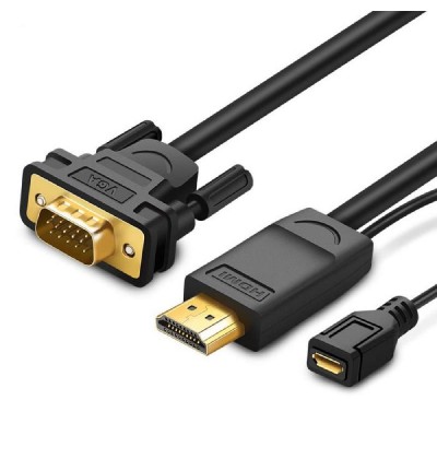 HDMI to VGA  Converter/Cable w/o Audio UGREEN MM101 1,5m 30449 HDMI to VGA  Converter/Cable w/o Audio UGREEN MM101 1,5m 30449