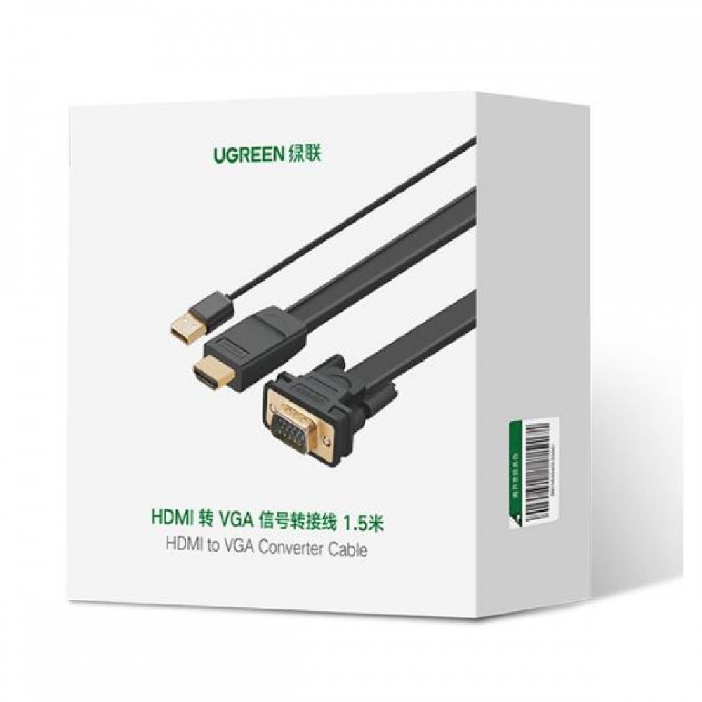 HDMI to VGA  Converter/Cable w/o Audio UGREEN MM101 1,5m 30449